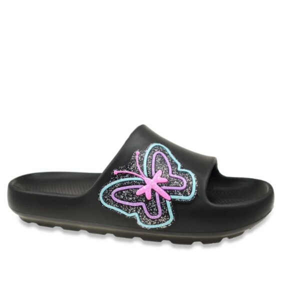Wonder Nation Little Girl And Big Girl Icon Eva Squishy Slide Sandals - Picture 1 of 5